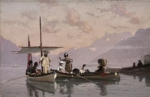 François Bocion — Bocion et sa famille à la pêche