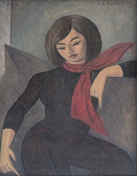 Émile Chambon — Le pullover noir et l’écharpe rouge