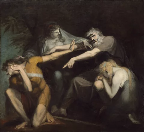 Johann Heinrich Füssli — Œdipe maudissant son fils Polynice
