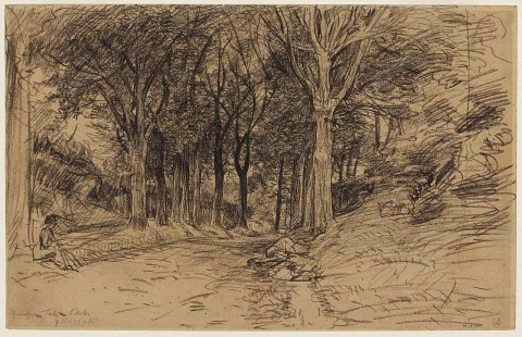 Jules Breton — Sous-bois à Quimper
