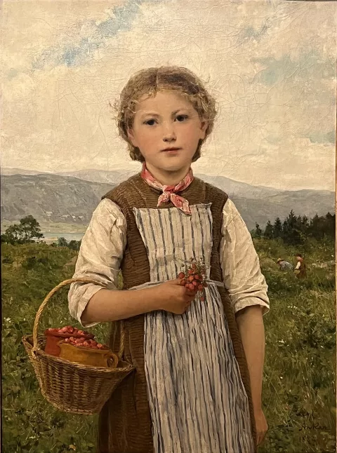 Albert Anker — La Mariette aux fraises