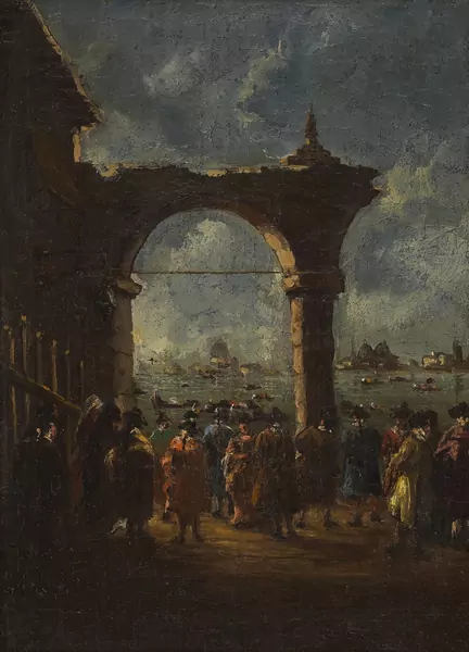Francesco Guardi — Dans le goût de Francesco Guardi — Vue animée de Venise