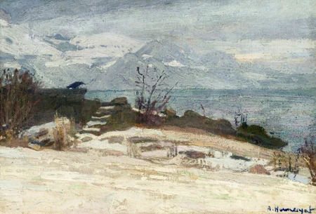 Bord du lac en hiver