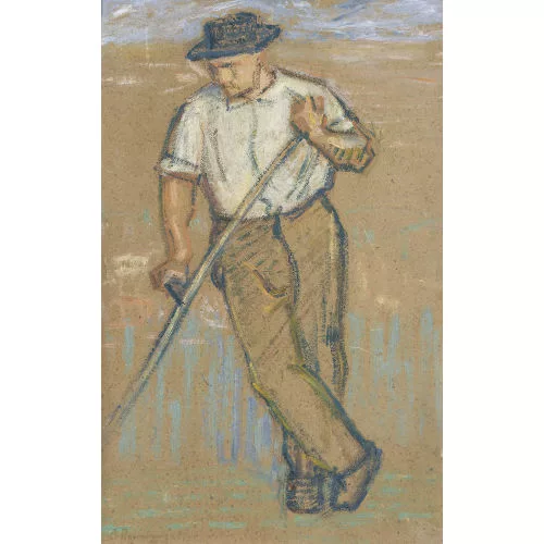 Abraham Hermanjat — Bauer mit Hut und Sense.