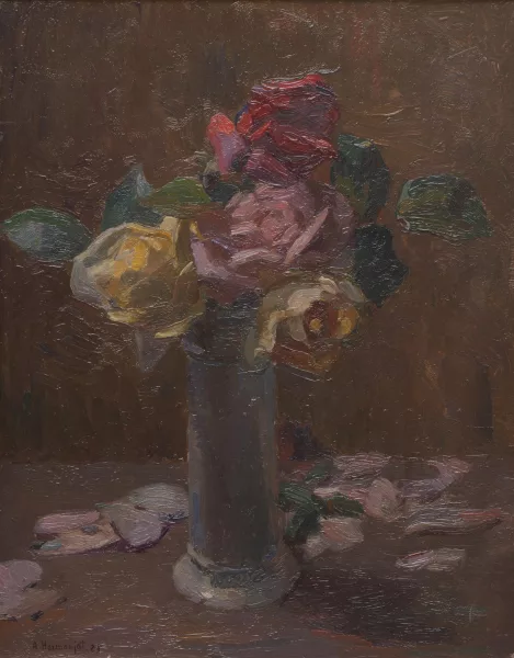 Abraham Hermanjat — Nature morte aux roses