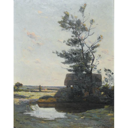 Landschaft mit Weiher