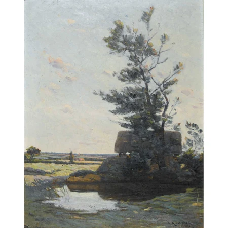 Landschaft mit Weiher