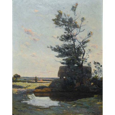 Landschaft mit Weiher
