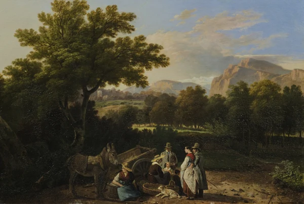 Adam Töpffer — La halte des paysans