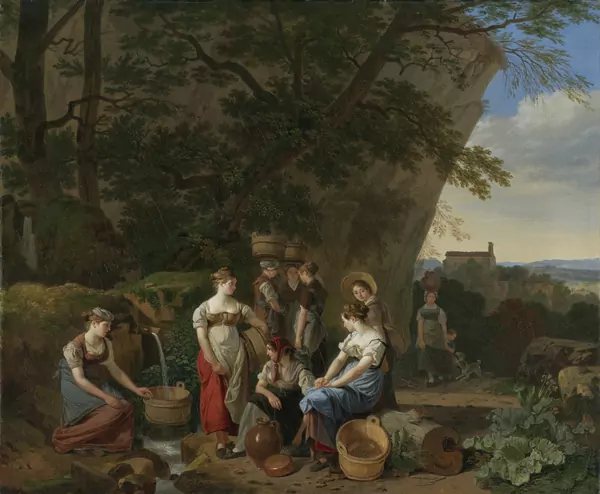 Adam Töpffer — JEUNES FEMMES AUPRÈS D'UNE FONTAINEYOUNG WOMEN NEAR A FOUNTAIN
