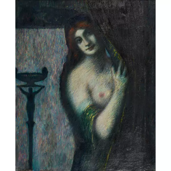 Nächtliche Szene mit mythologischer Figur