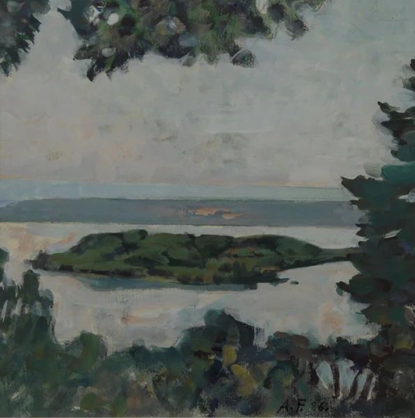 Adolf Funk — Petersinsel im Bielersee, 1986