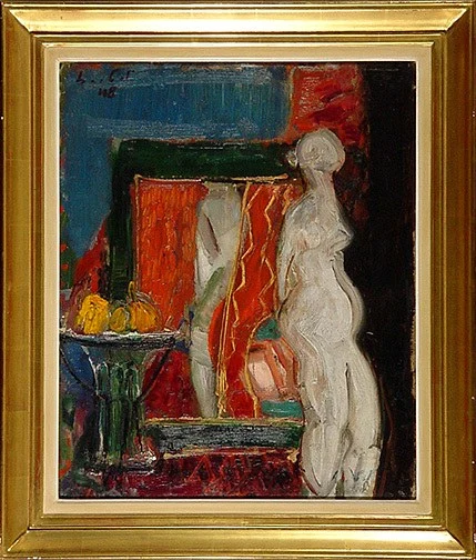 Adolf Herbst — Nature morte avec sculpture, 1948