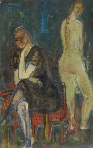 ADOLF HERBST — Zwei Figuren im Atelier. — Koller Auktionen