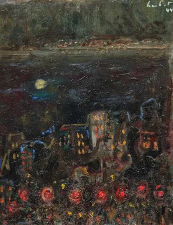 ADOLF HERBST — Lugano bei Nacht. 1944. — Koller Auktionen