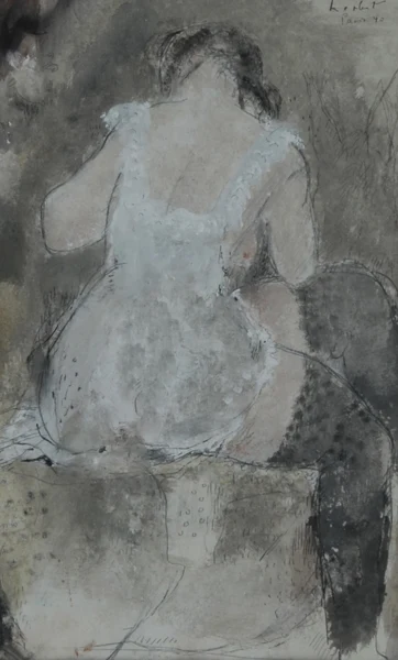 Adolf Herbst — Recto: Sitzende mit schwarzen Strümpfen, verso: Akt, 1940