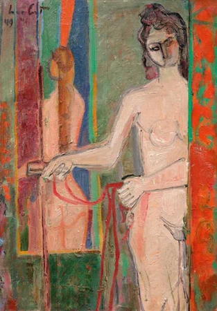 ADOLF HERBST — Frauenakt im Spiegel. 1949. — Koller Auktionen