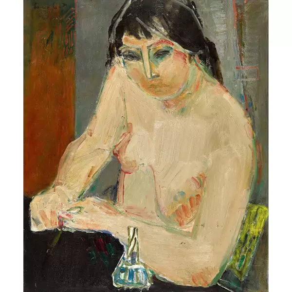 "Frau am Tisch"