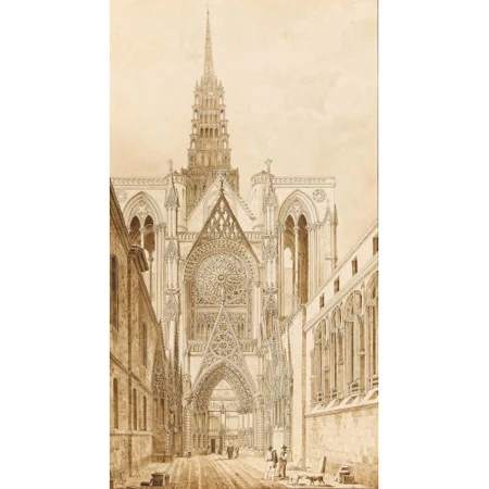 Die Nordfassade der Kathedrale von Rouen
