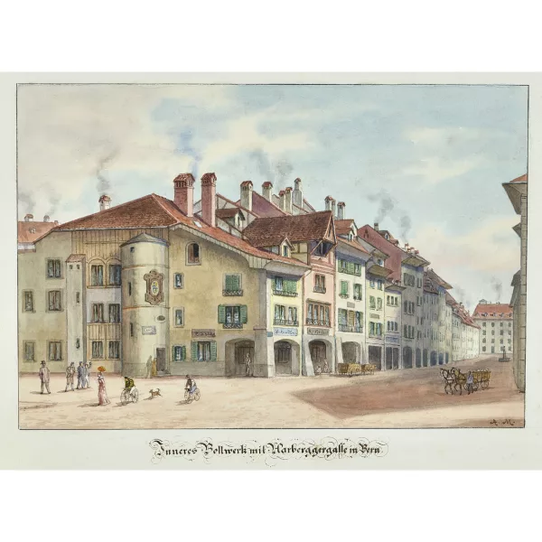 Adolf Methfessel — "Inneres Bollwerk mit Aarberggergasse in Bern".