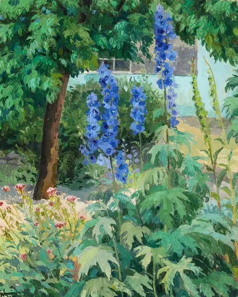Sommergarten mit Rittersporn