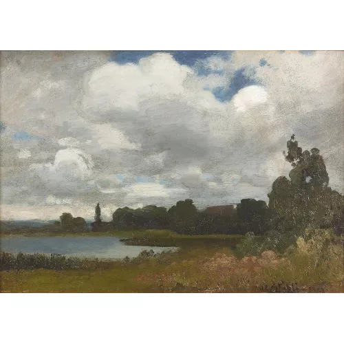 Adolf Stäbli — Sommerliche Flussuferpartie.
