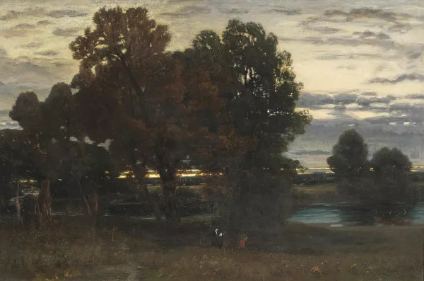 Adolf Stäbli — Landschaft an der Limmat", 1873