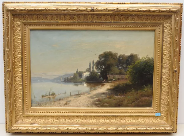 Adolf Stäbli — Seebucht (Starnberger See?), 1871