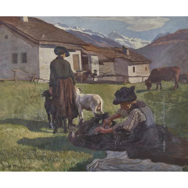 Adolf Thomann — "Walliser Schafschur".
