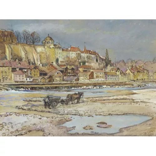 Adolf Tièche — Berner Ansicht mit Schwellenmätteli.