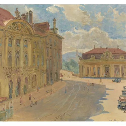 Adolf Tièche — Der Theaterplatz in Bern.
