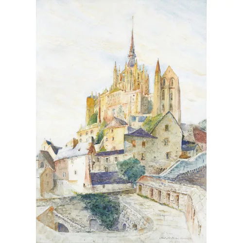 Adolf Tièche — "Mont St. Michel, Normandie".