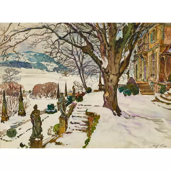 Villenpark im Winter