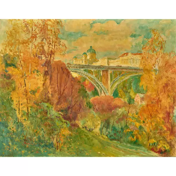 Die Kirchenfeldbrücke in Bern mit dem Bundeshaus