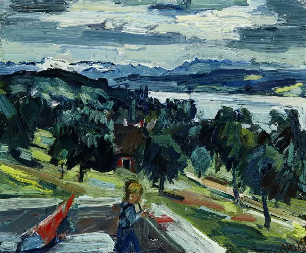 Landschaft mit Kind