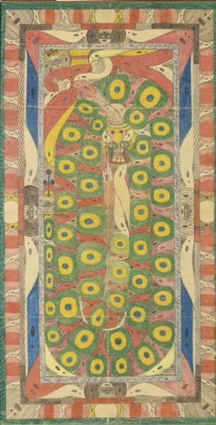 Adolf Wölfli — Schädel auf einem Pfosten