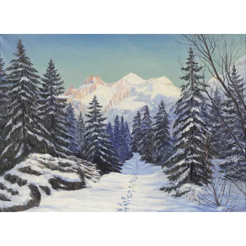 Adolf Wyttenbach — Winterliche Berglandschaft.
