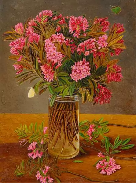 ADOLF DIETRICH — Bouquet of alpine roses. 1947. — Koller Auktionen
