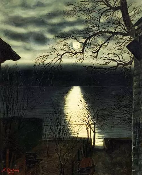 ADOLF DIETRICH — Vollmond über dem Untersee. 1919. — Koller Auktionen