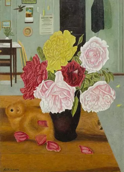ADOLF DIETRICH — Rosenstrauss mit Meerschweinchen. 1954. — Koller Auktionen