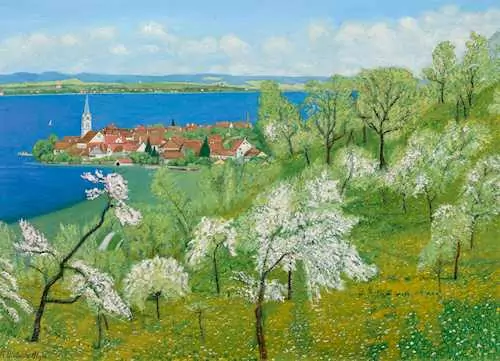 ADOLF DIETRICH — Frühlingsbild von Berlingen. 1925. — Koller Auktionen
