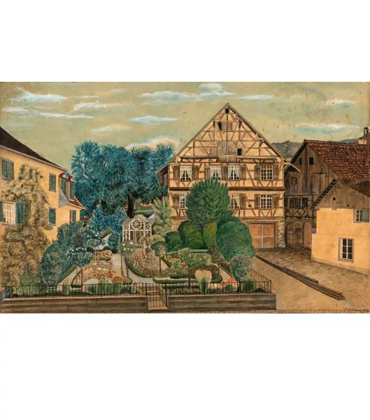 Adolf Dietrich — Garten in Berlingen - Blick ins Nachbarsgärtchen