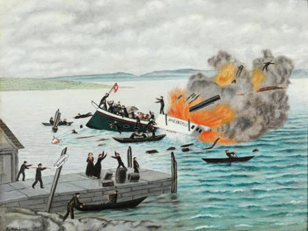 Schiffsuntergang vor Berlingen, 1926