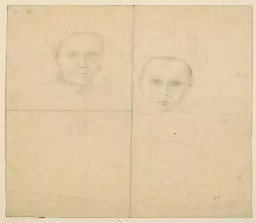 DIETRICH, ADOLF — Study of the heads of two young boys. — Koller Auktionen