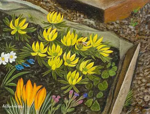 ADOLF DIETRICH — Spring flowers in a garden. 1941. — Koller Auktionen