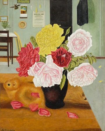 Rosenstrauss mit Meerschweinchen, 1954