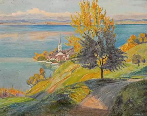 ADOLF DIETRICH — Blick auf Berlingen. 1938. — Koller Auktionen
