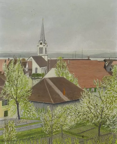 ADOLF DIETRICH — Sicht auf Berlingen. 1934. — Koller Auktionen