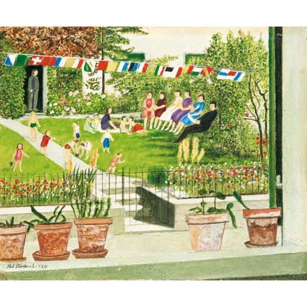 Adolf Dietrich — DER ERSTE AUGUST IM GÄRTCHEN, 1950 FIRST OF AUGUST IN THE LITTLE GARDEN, 1950