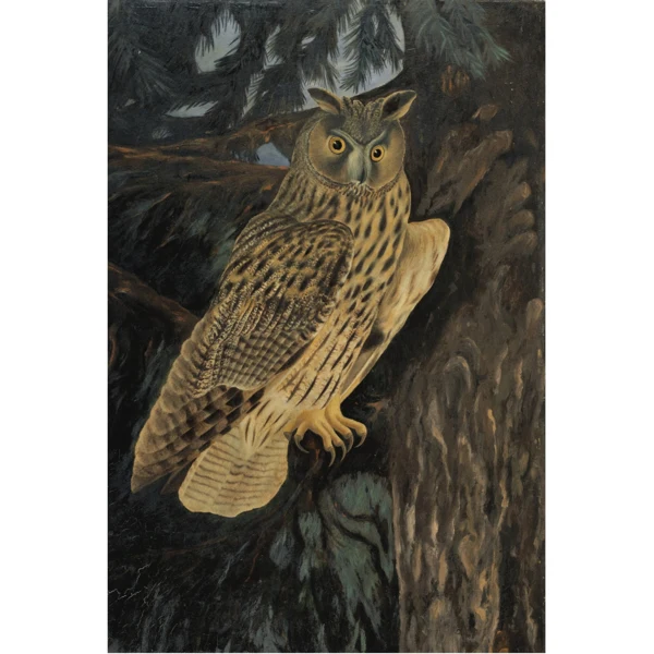 Adolf Dietrich — EULE IM WALDOWL IN THE FOREST